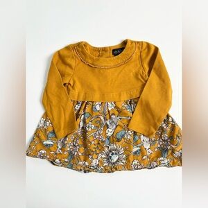 Cynthia Rowley Mustard Floral Kid Top